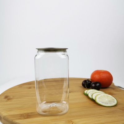 350ml plastic de Kruikenvierkant van de Voedselcontainer met Gemakkelijke Trekkrachtdekking