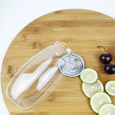 500ml Flessen van de het HUISDIERENcontainer van Olive Shape Plastic Storage Cans de Plastic met Gemakkelijke Trekkrachtdekking