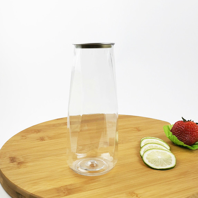 500 ml plastic waterfles, diamantenvormig, veilig voor voedsel BPA-vrij opslagvaten/sapflessen voor granen, bloem, suiker