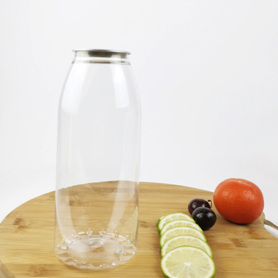 1000 ml heldere plastic container met gemakkelijk te trekken deksel, bewaren sappen en dranken