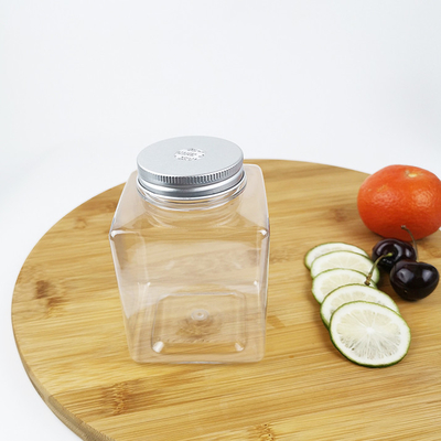 De Opslagblikken 500ml van het dranken Plastic Voedsel met Kappen vlak Vierkant